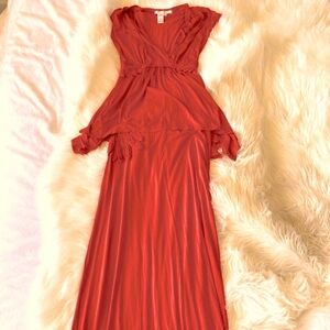 Ensemble, top with matching maxi skirt.